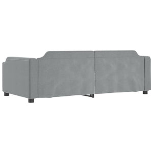 Divano Letto con Letto Estraibile Grigio Chiaro 90x200 Tessuto 3197634
