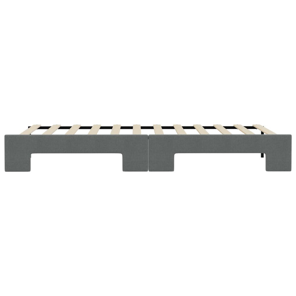 Divano Letto con Letto Estraibile Grigio Scuro 90x200cm Tessuto 3197635