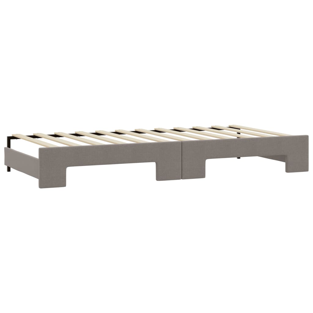 Divano Letto con Letto Estraibile Tortora 90x200 cm in Tessuto