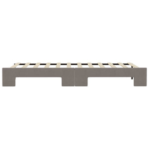 Divano Letto con Letto Estraibile Tortora 90x200 cm in Tessuto