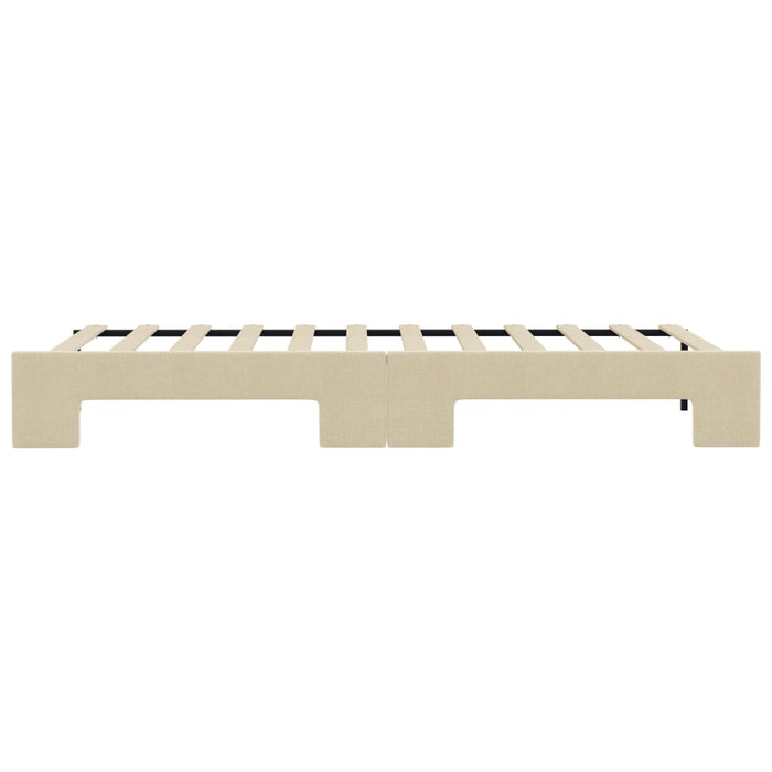 Divano Letto con Letto Estraibile-Sofa Letto-Daybed Crema 90x200 cm in Tessuto 449877