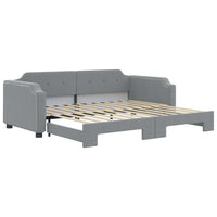 Divano Letto con Letto Estraibile-Sofa Letto-Daybed Grigio Chiaro 100x200 Tessuto 940538