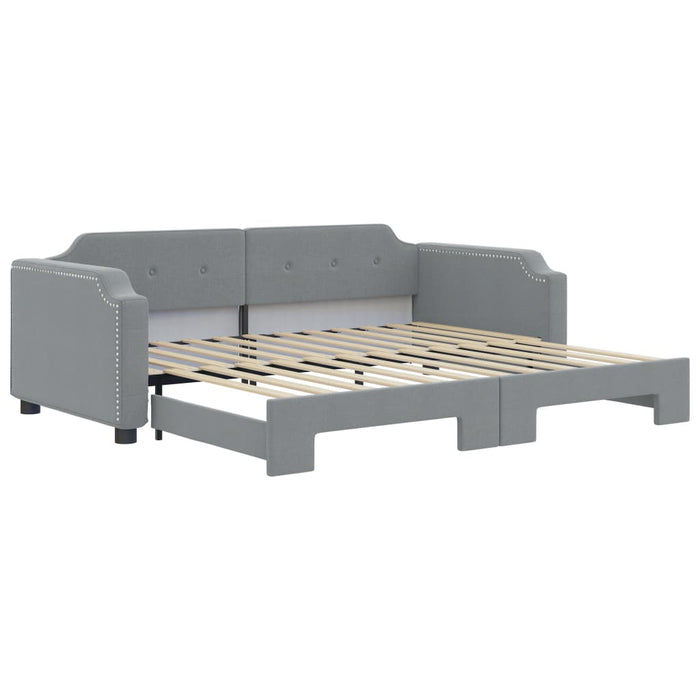 Divano Letto con Letto Estraibile-Sofa Letto-Daybed Grigio Chiaro 100x200 Tessuto 940538