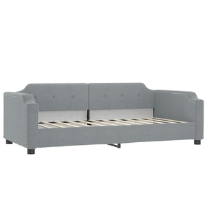 Divano Letto con Letto Estraibile Grigio Chiaro 100x200 Tessuto 3197639