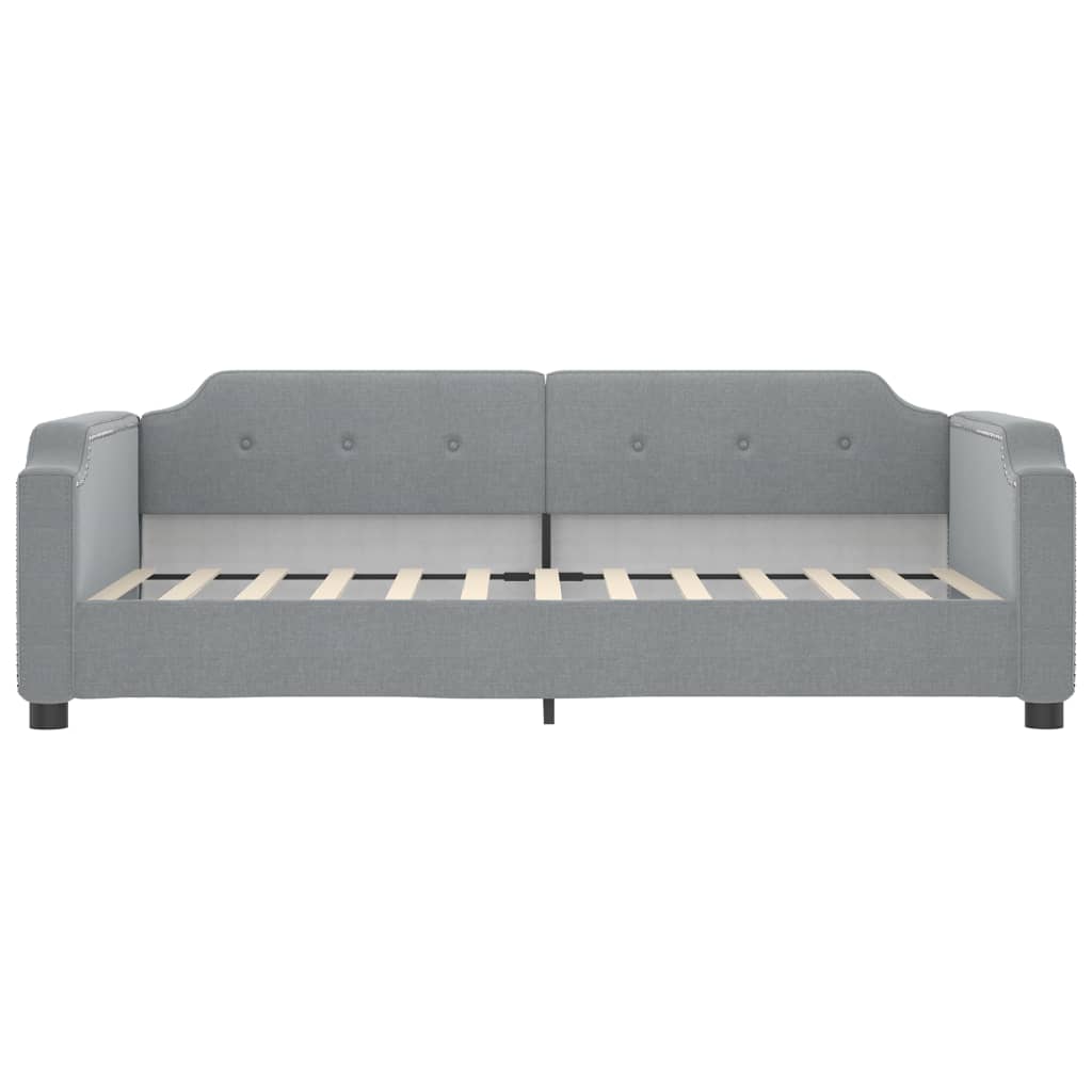 Divano Letto con Letto Estraibile Grigio Chiaro 100x200 Tessuto 3197639
