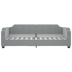 Divano Letto con Letto Estraibile Grigio Chiaro 100x200 Tessuto 3197639