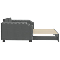 Divano Letto con Letto Estraibile Grigio Scuro 100x200 Tessuto 3197640