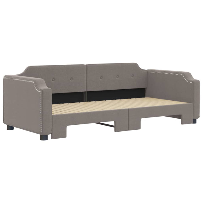 Divano Letto con Letto Estraibile-Sofa Letto-Daybed Tortora 100x200 cm in Tessuto 987495