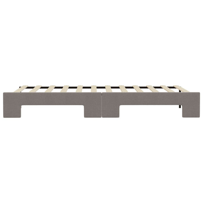 Divano Letto con Letto Estraibile Tortora 100x200 cm in Tessuto