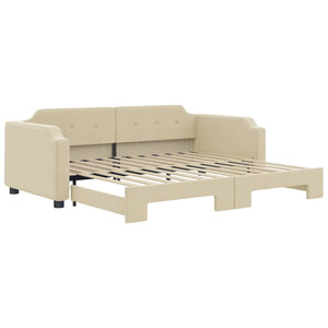 Divano Letto con Letto Estraibile Crema 100x200 cm in Tessutocod mxl 130597