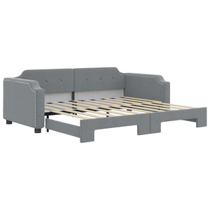 Divano Letto con Letto Estraibile Grigio Chiaro 90x190 Tessutocod mxl 106588