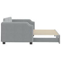 Divano Letto con Letto Estraibile Grigio Chiaro 90x190 Tessuto 3197644
