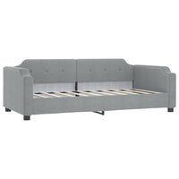 Divano Letto con Letto Estraibile Grigio Chiaro 90x190 Tessuto 3197644