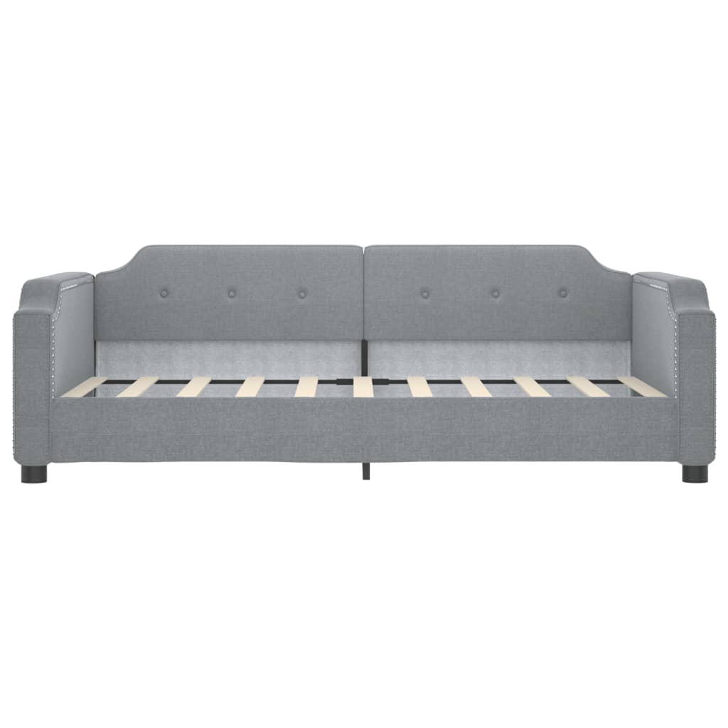 Divano Letto con Letto Estraibile Grigio Chiaro 90x190 Tessuto 3197644