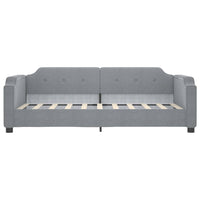 Divano Letto con Letto Estraibile Grigio Chiaro 90x190 Tessuto 3197644