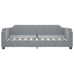 Divano Letto con Letto Estraibile Grigio Chiaro 90x190 Tessuto 3197644