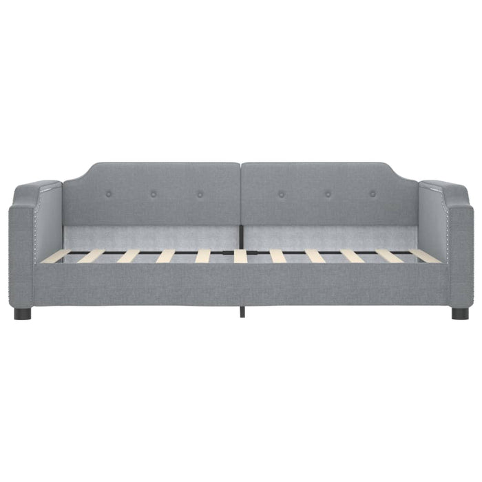 Divano Letto con Letto Estraibile Grigio Chiaro 90x190 Tessuto 3197644