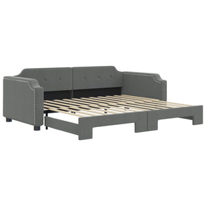 Divano Letto con Letto Estraibile Grigio Scuro 90x190cm Tessutocod mxl 82683