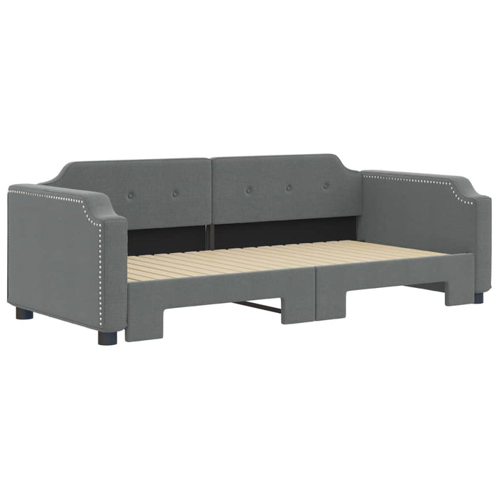 Divano Letto con Letto Estraibile-Sofa Letto-Daybed Grigio Scuro 90x190cm Tessuto 952553