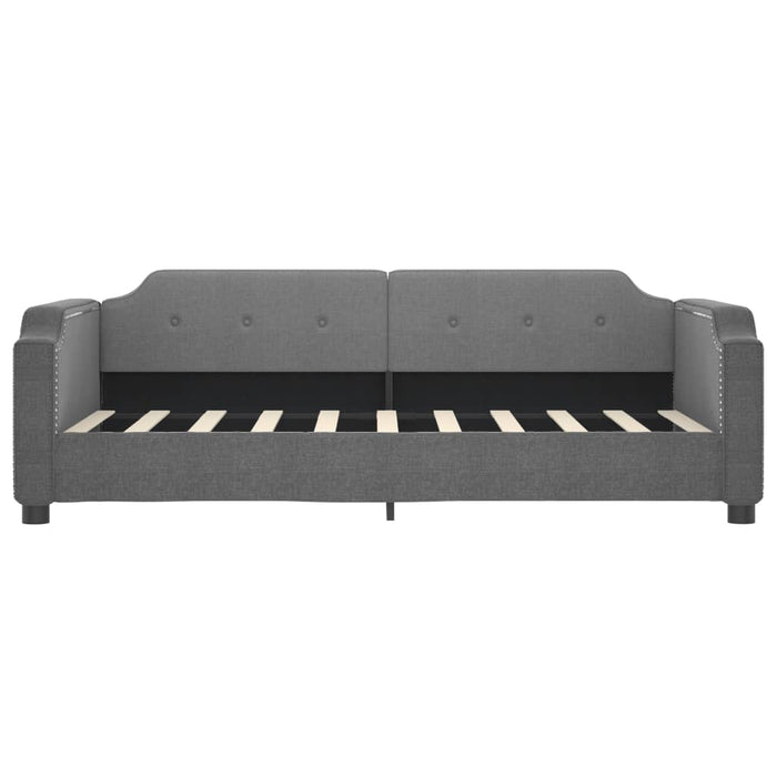 Divano Letto con Letto Estraibile Grigio Scuro 90x190cm Tessuto 3197645