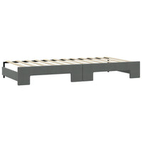 Divano Letto con Letto Estraibile-Sofa Letto-Daybed Grigio Scuro 90x190cm Tessuto 952553