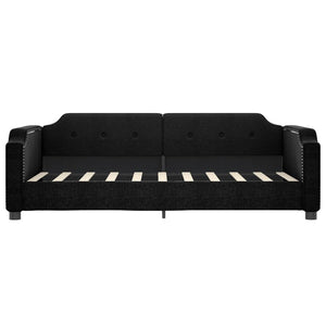 Divano Letto con Letto Estraibile-Sofa Letto-Daybed Nero 90x190 cm in Tessuto 911012