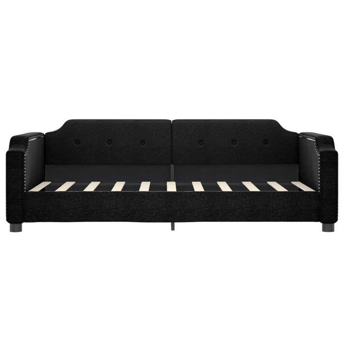 Divano Letto con Letto Estraibile-Sofa Letto-Daybed Nero 90x190 cm in Tessuto 911012