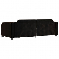 Divano Letto con Letto Estraibile Nero 90x190 cm in Tessuto 3197646
