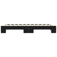 Divano Letto con Letto Estraibile Nero 90x190 cm in Tessuto 3197646