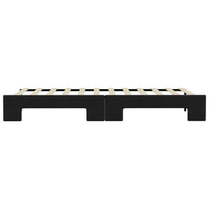 Divano Letto con Letto Estraibile-Sofa Letto-Daybed Nero 90x190 cm in Tessuto 911012