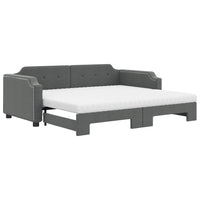 Divano Letto Estraibile Materassi Grigio Scuro 80x200cm Tessutocod mxl 130615