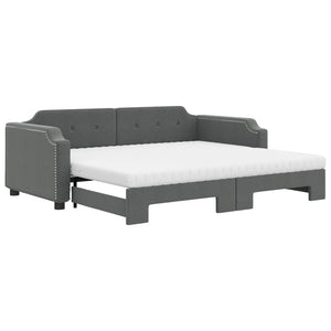 Divano Letto Estraibile Materassi Grigio Scuro 80x200cm Tessutocod mxl 130615