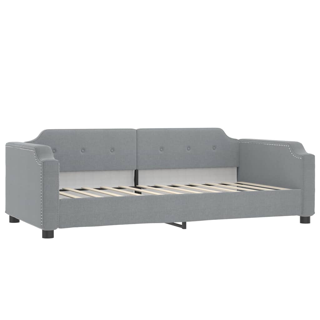 Divano Letto Estraibile Materassi Grigio Chiaro 90x190 Tessuto 3197662