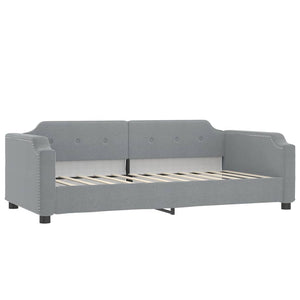 Divano Letto Estraibile Materassi Grigio Chiaro 90x190 Tessuto 3197662