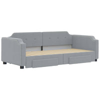 Divano Letto Estraibile Cassetti Grigio Chiaro 80x200cm Tessutocod mxl 106711
