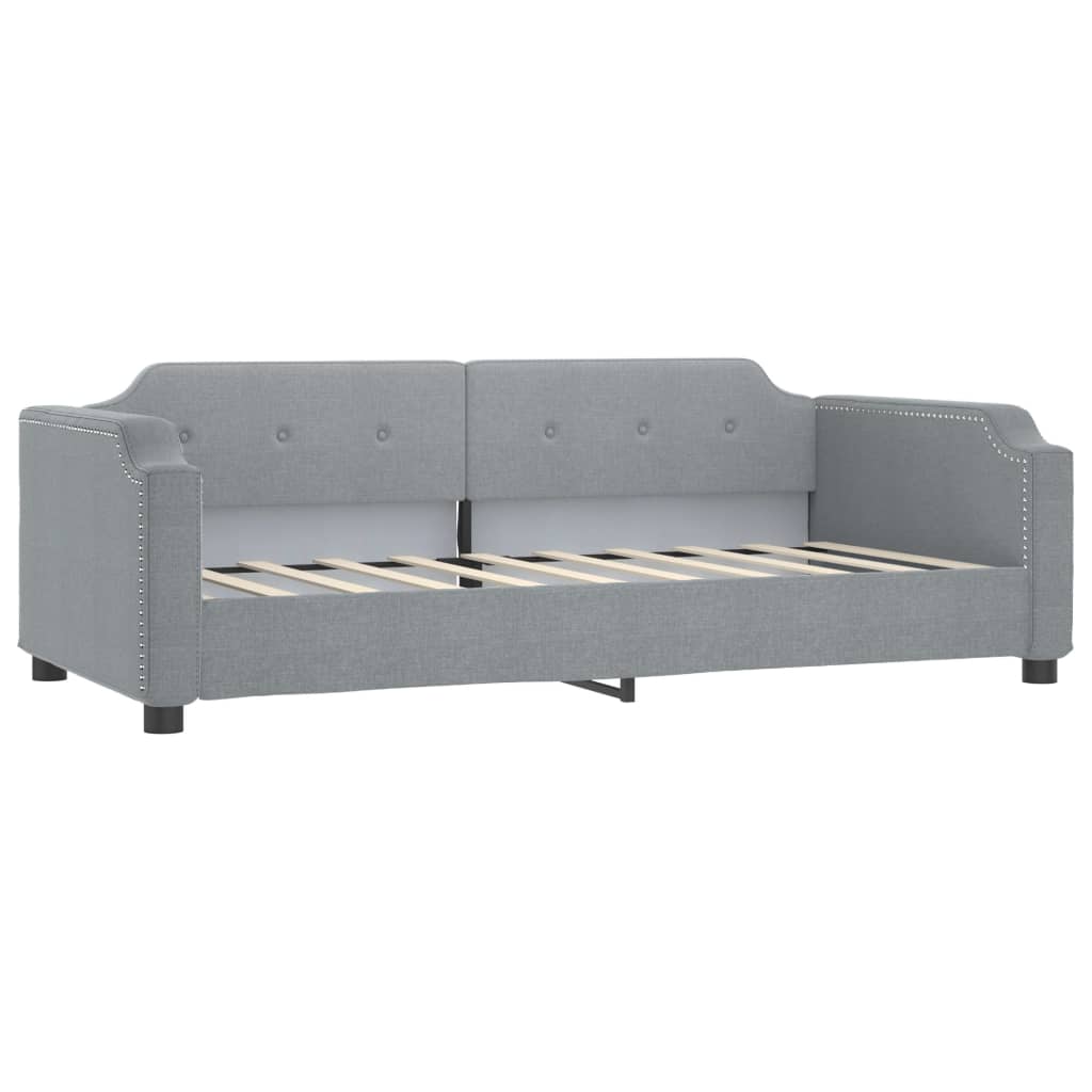 Divano Letto Estraibile Cassetti-Sofa Letto-Daybed Grigio Chiaro 80x200cm Tessuto 210879