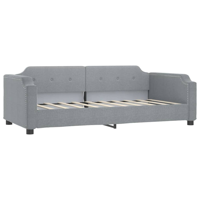 Divano Letto Estraibile Cassetti-Sofa Letto-Daybed Grigio Chiaro 80x200cm Tessuto 210879