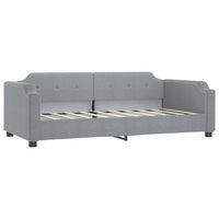 Divano Letto Estraibile Cassetti Grigio Chiaro 100x200 Tessuto 3197675