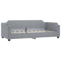 Divano Letto Estraibile Cassetti Grigio Chiaro 90x190cm Tessuto