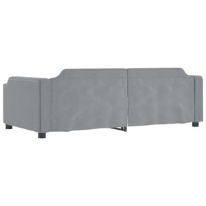 Divano Letto Estraibile Cassetti Grigio Chiaro 90x190cm Tessuto 3197680