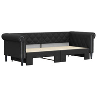 Divano Letto con Letto Estraibile Nero 90x200 cm in Similpelle 3197723