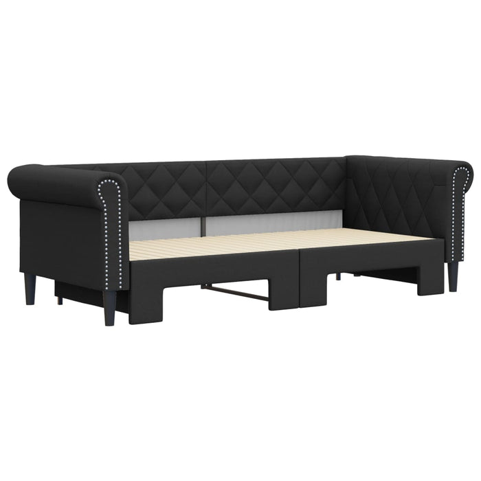 vidaXL Divano Letto con Letto Estraibile Nero 90x200 cm in Similpelle
