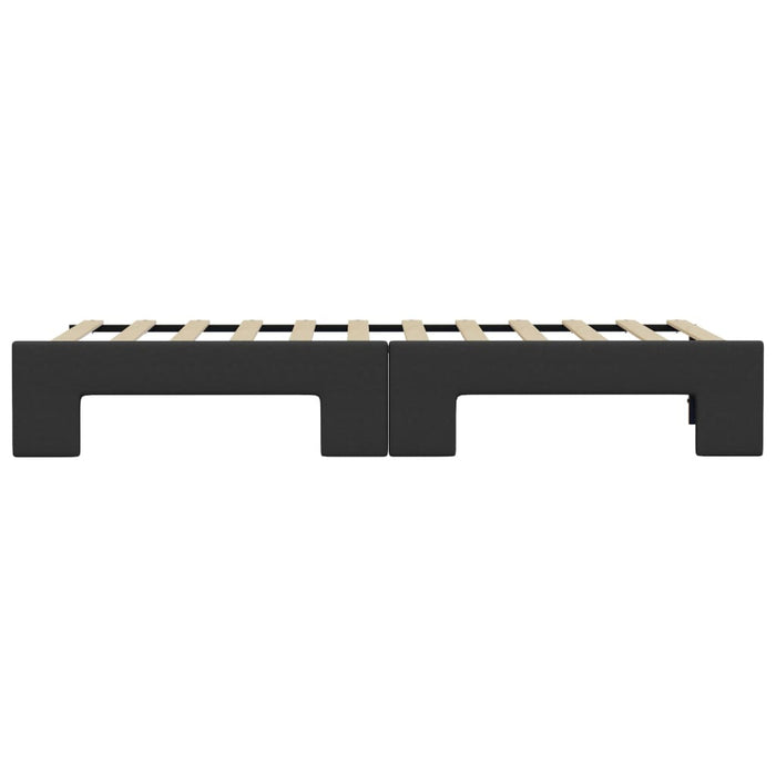 Divano Letto con Letto Estraibile-Sofa Letto-Daybed Nero 90x200 cm in Similpelle