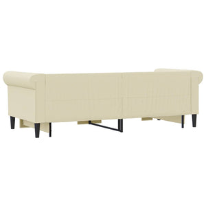 Divano Letto con Letto Estraibile Crema 90x200 cm in Similpelle 3197725