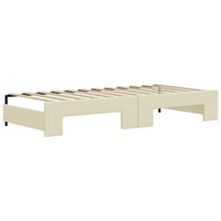 Divano Letto con Letto Estraibile Crema 90x200 cm in Similpelle 3197725