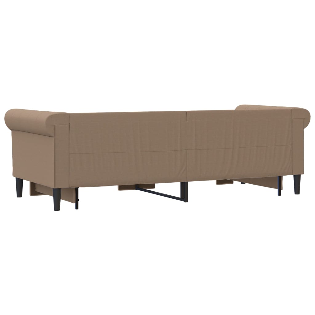 Divano Letto Estraibile-Sofa Letto-Daybed Cappuccino 90x200 cm in Similpelle