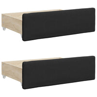 Divano Letto Estraibile con Cassetti Nero 90x200 cm Similpelle