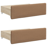 Divano Letto Estraibile Cassetti Cappuccino 90x200cm Similpelle