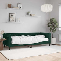 Divano Letto con Materasso-Sofa Letto-Daybed Verde Scuro 80x200 cm in Velluto 496602
