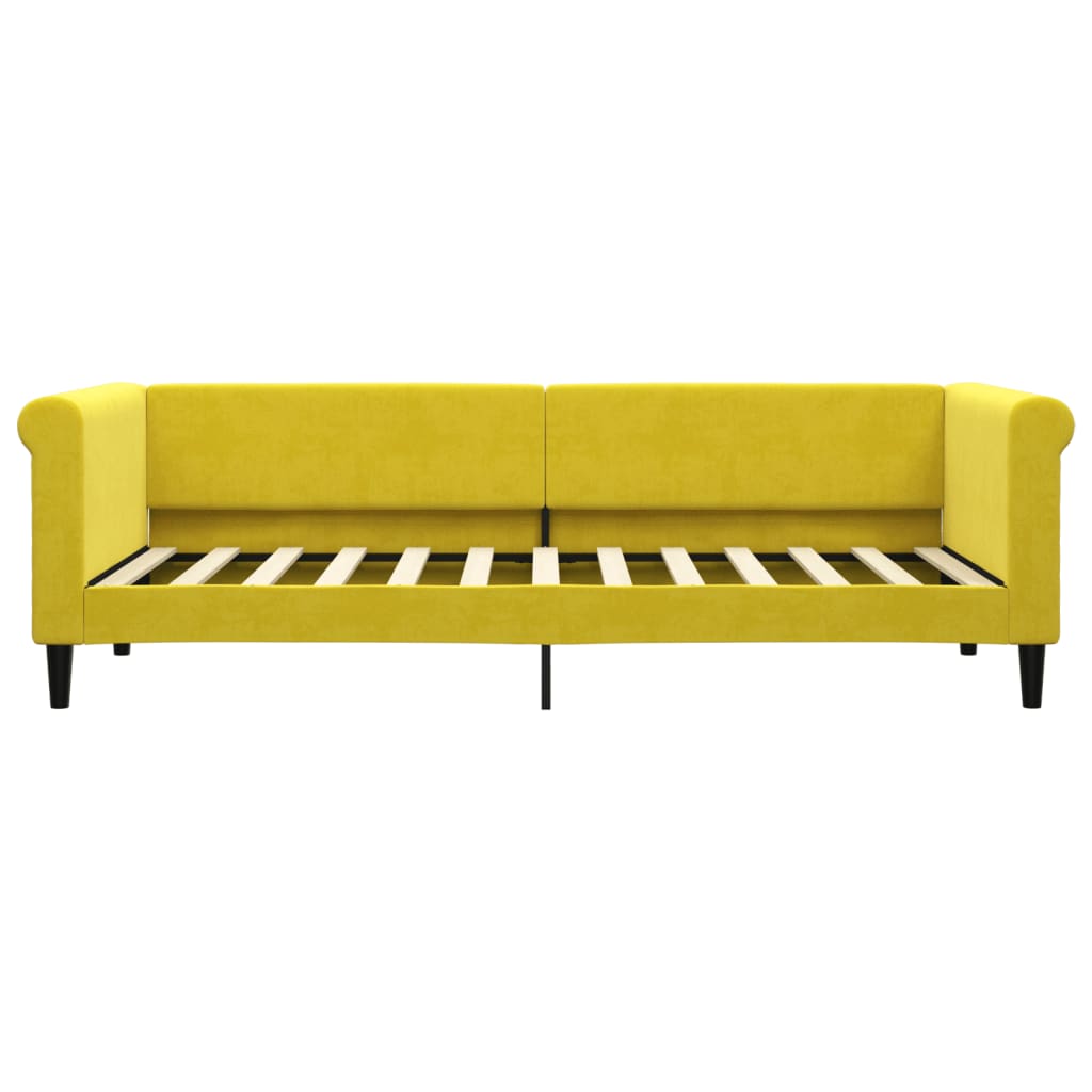 Divano Letto con Materasso Giallo 80x200 cm in Velluto 3197745
